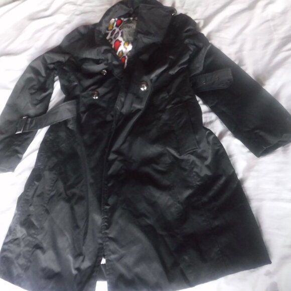 Womens Guess Small Petite Long Jacket Black Pre Owned - Picture 5 of 12